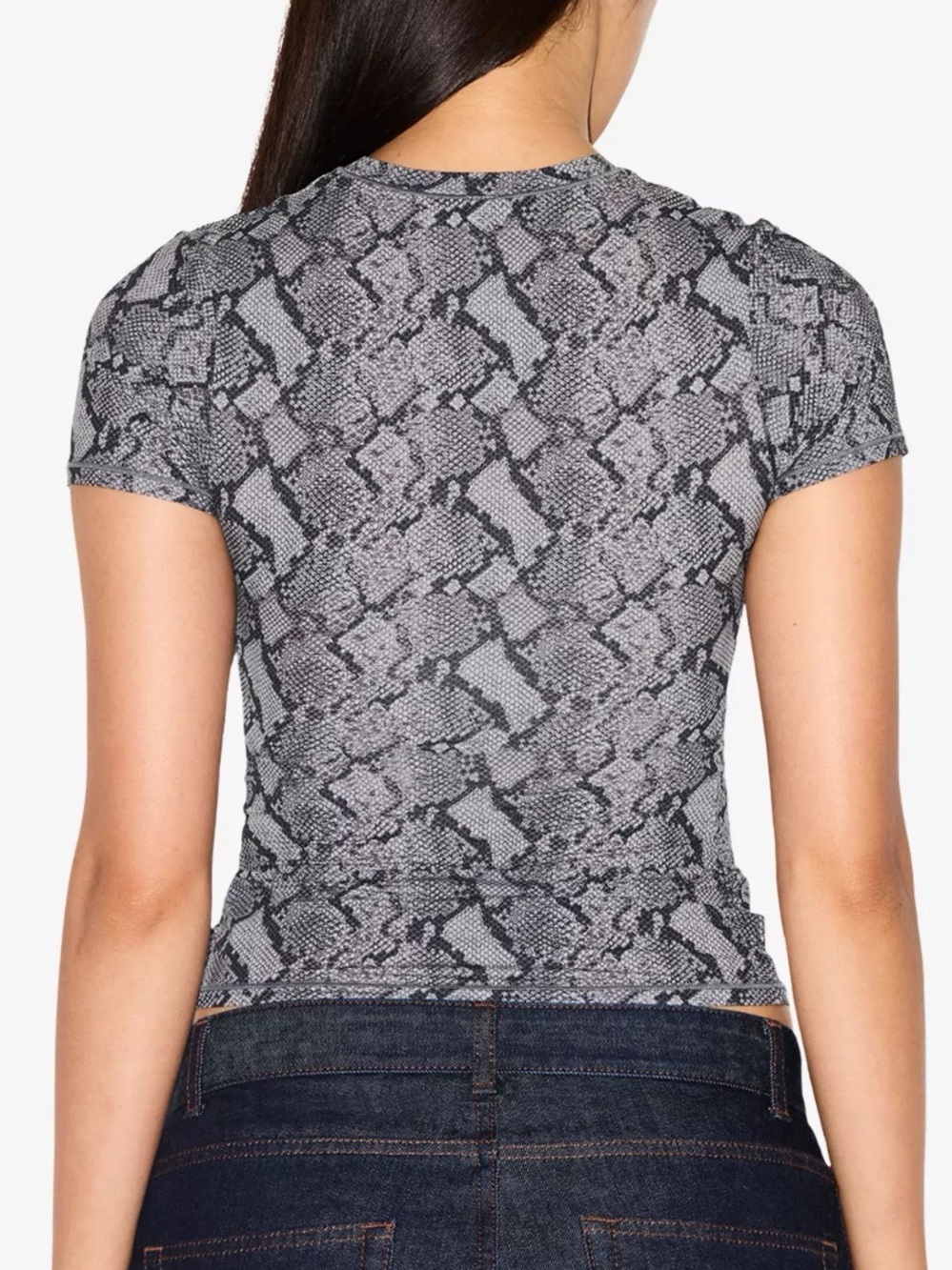 🖤 SKIMS Fits Everybody Short Sleeve T-Shirt | Shadow Snake Print | Sz S | NWT